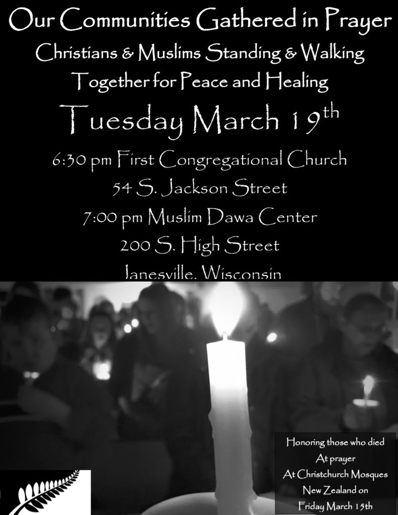 MARCH 19 Community Prayer Vigil Diversity Action Team of Rock County