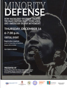 Minority Defense event poster